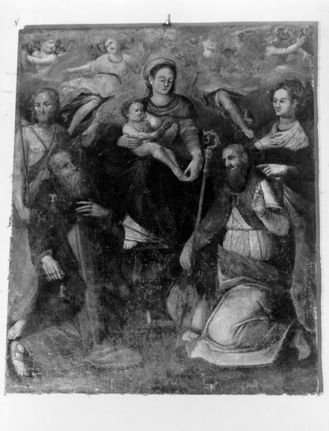 Madonna con Bambino e Santi (dipinto) - ambito toscano (sec. XIX)