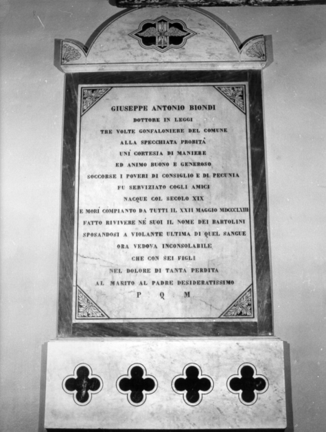 lapide - ambito italiano (sec. XIX)