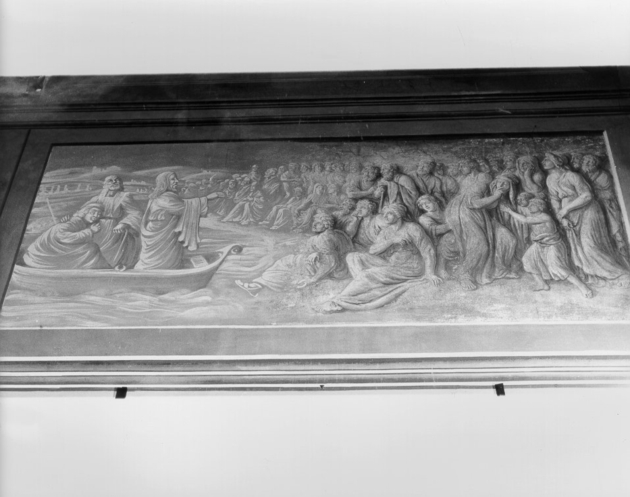 Cristo predica sul lago di Tiberiade (dipinto) di Ademollo Luigi (inizio sec. XIX)