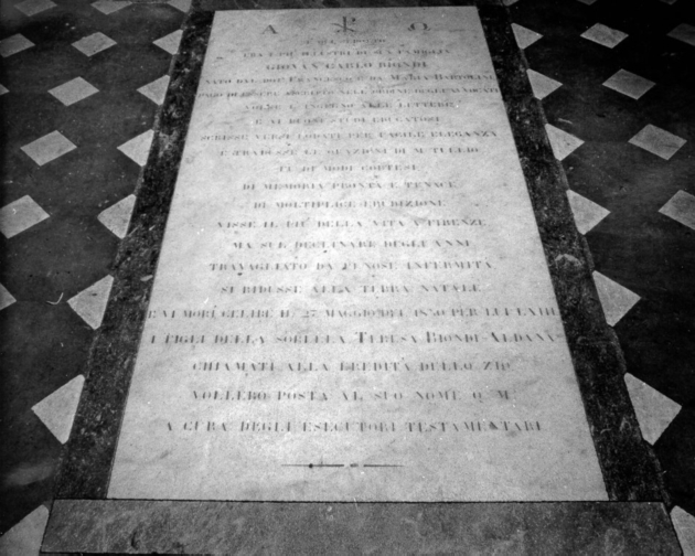 lapide tombale - ambito toscano (sec. XIX)