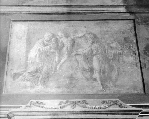 Sacra Famiglia con angelo (dipinto) di Ademollo Luigi (inizio sec. XIX)