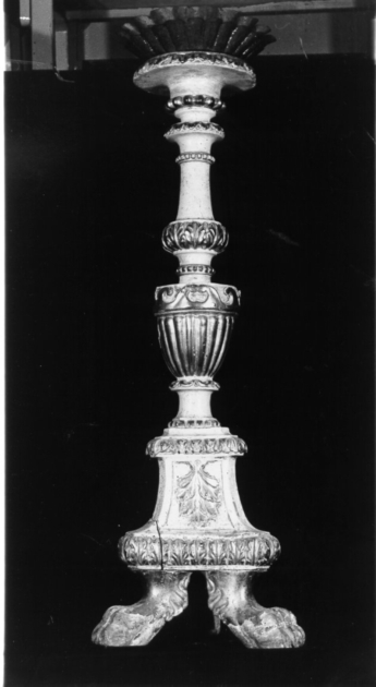 candeliere, serie - bottega toscana (fine/inizio secc. XVIII/ XIX)