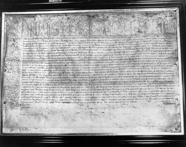 pergamena - ambito italiano (sec. XVII)