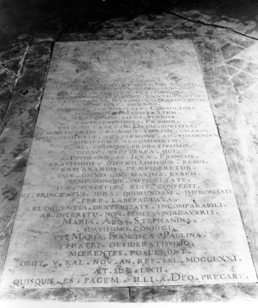 lastra tombale - ambito toscano (sec. XVIII)