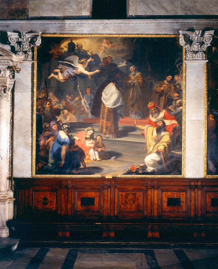 messa di Papa Eugenio III (dipinto) di Tempesti Giovanni Battista (sec. XVIII)