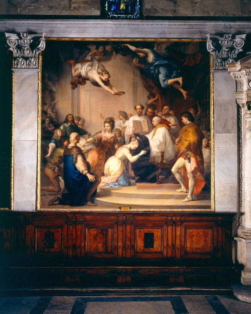 vestizione di Santa Bona (dipinto) di Cavallucci Antonio (sec. XVIII)