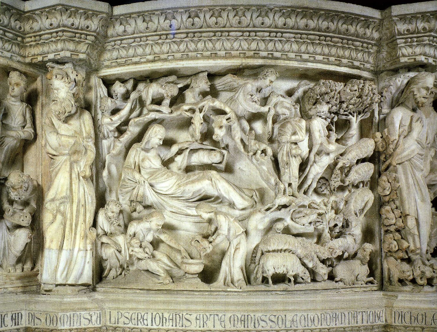 storie della natività di Gesù (rilievo) di Giovanni Pisano (sec. XIV)