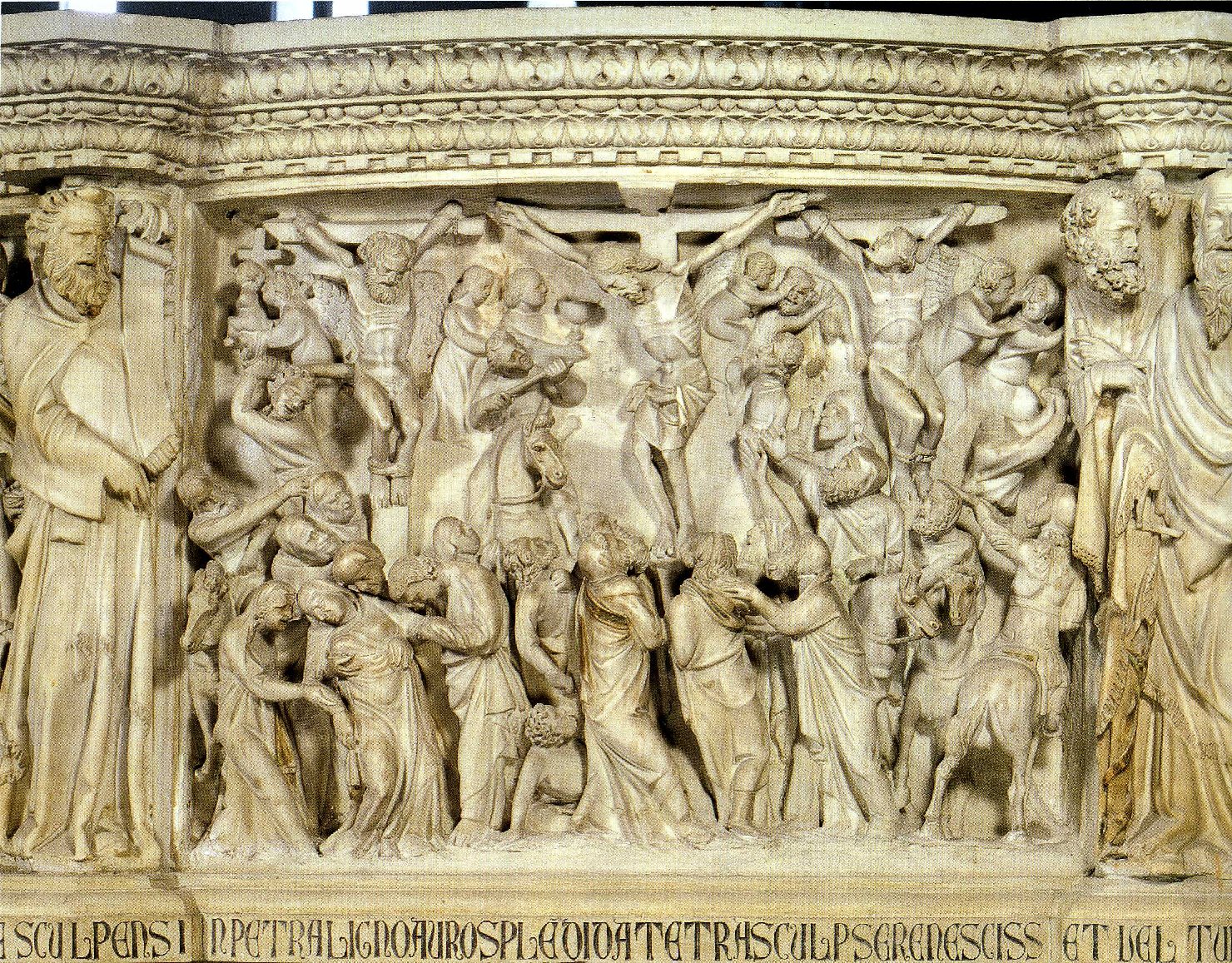 crocifissione di Cristo (rilievo) di Giovanni Pisano (sec. XIV)
