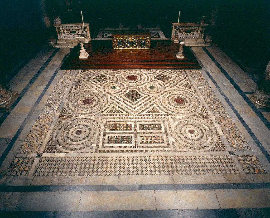 decorazione a intarsio, frammento di Boccellate Ianni di Pietro, Pietro di Ranuccio (metà sec. XII)
