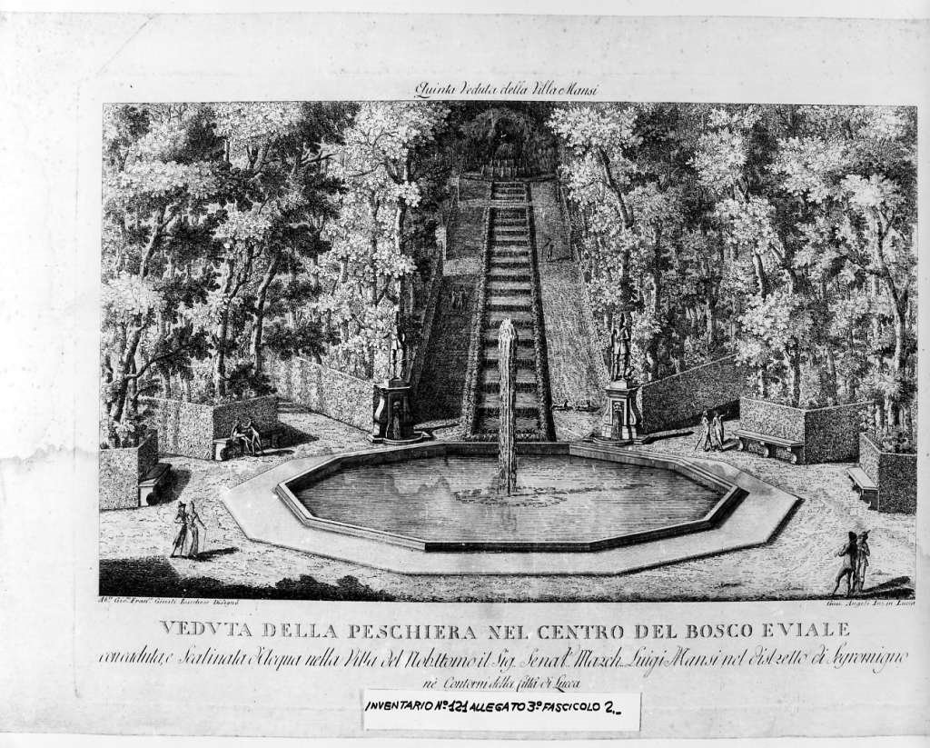 giardino all'italiana (stampa) di Giusti Giovanni Francesco, Angeli Giuseppe (sec. XVIII)