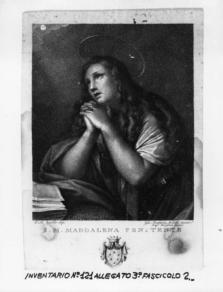 Santa Maria Maddalena penitente (stampa) di Nocchi Giovan Battista, Morghen Raffaello, Murillo Bartolomé Esteban (sec. XIX)