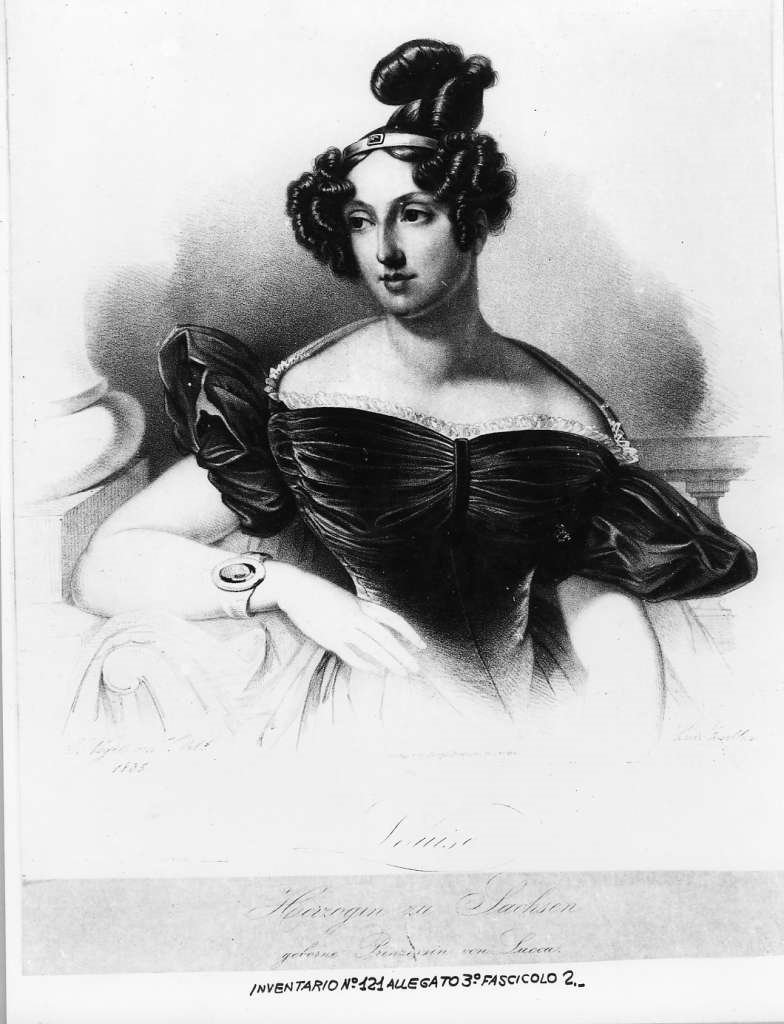 ritratto di donna (stampa) di Von Vogel Volgelstein Carl Christian, Zoellner Louis (prima metà sec. XIX)