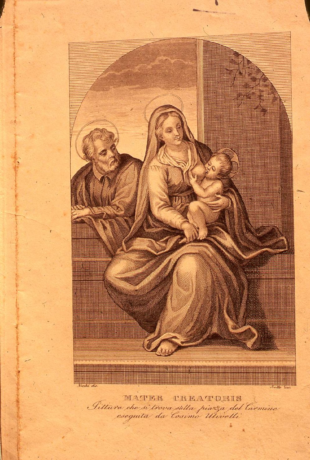 Madonna del Latte (stampa) di Scotto Girolamo, Nocchi Pietro, Ulivelli Cosimo (fine/inizio secc. XVIII/ XIX)