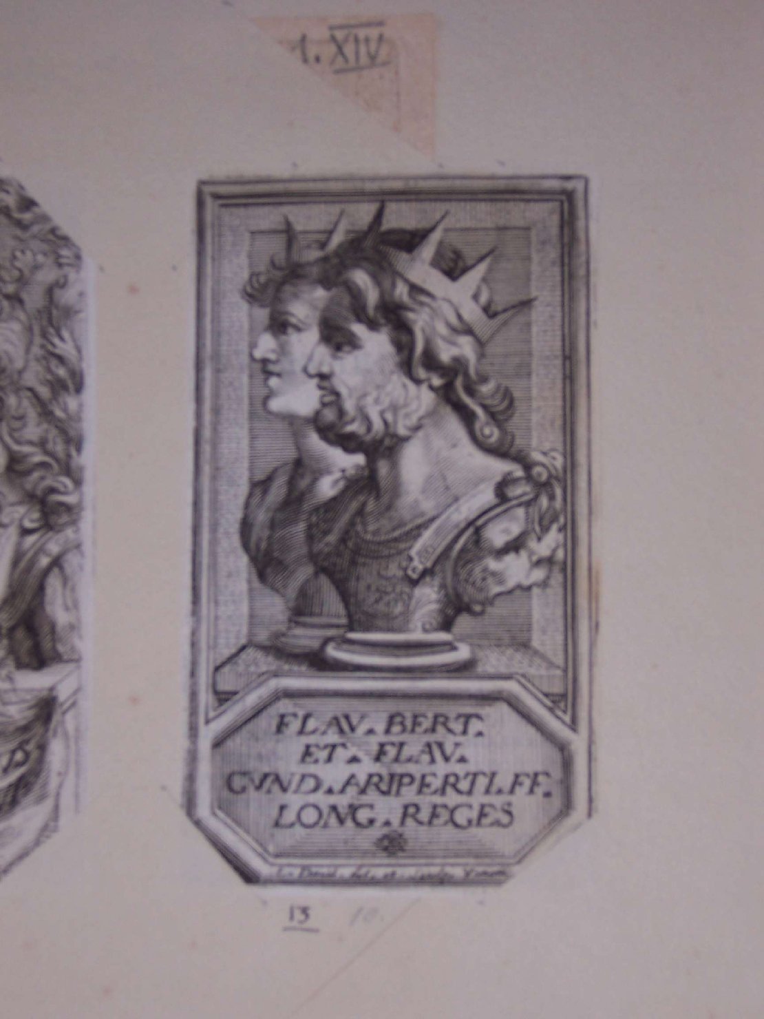 busti ritratto di re (stampa) di David L (sec. XVIII)