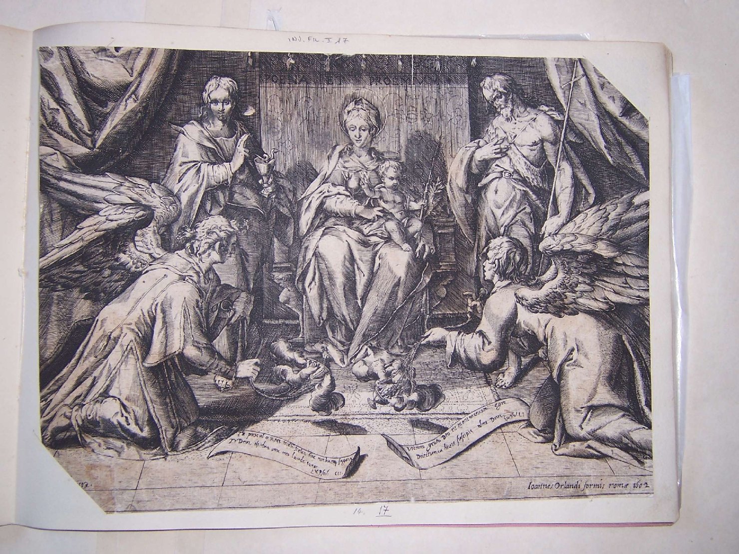 Madonna con Bambino e Santi (stampa) di Orlandi Giovanni (fine/inizio secc. XVI/ XVII)