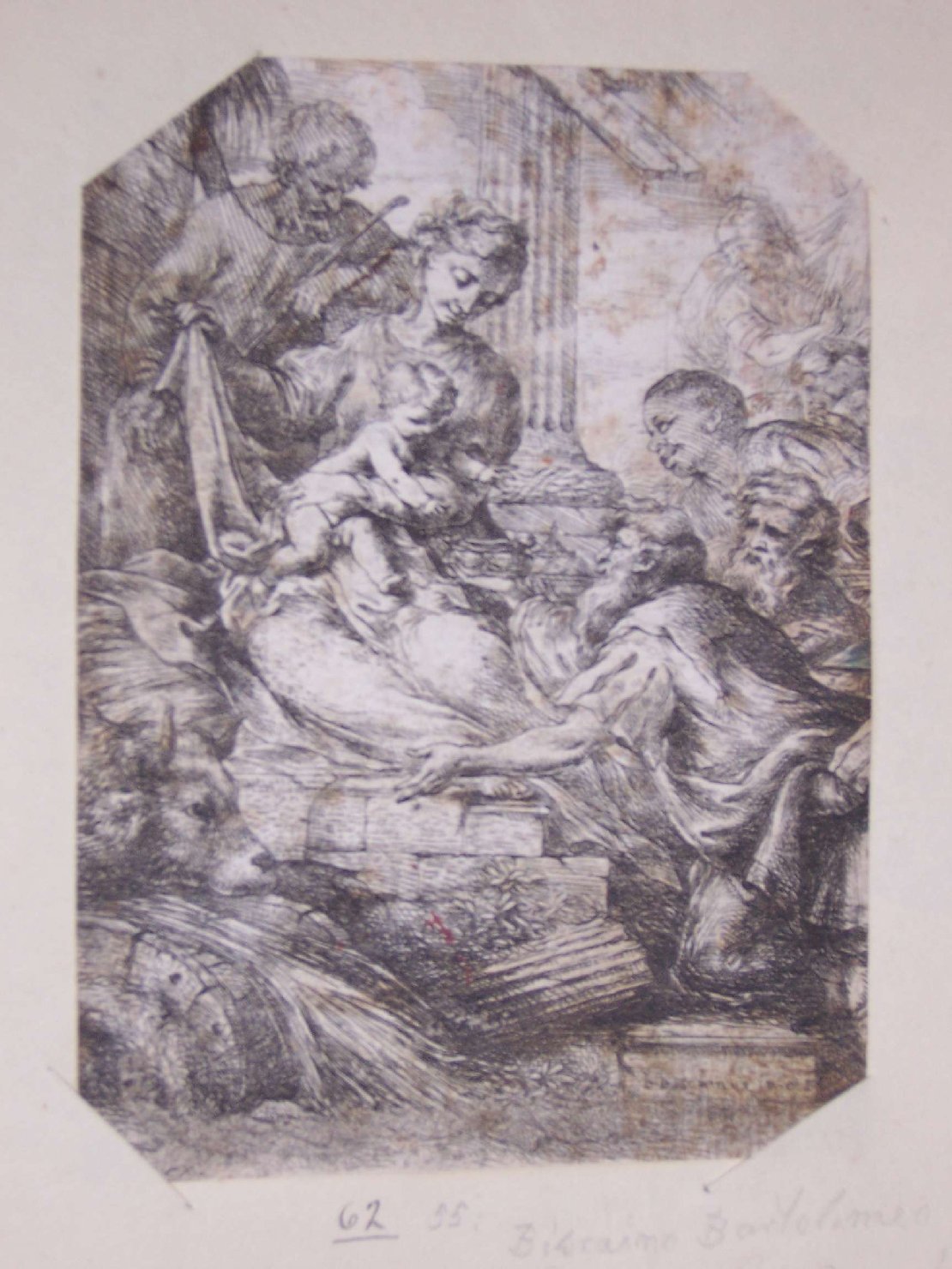 adorazione dei Re Magi (stampa) di Biscaino Bartolomeo (sec. XVII)