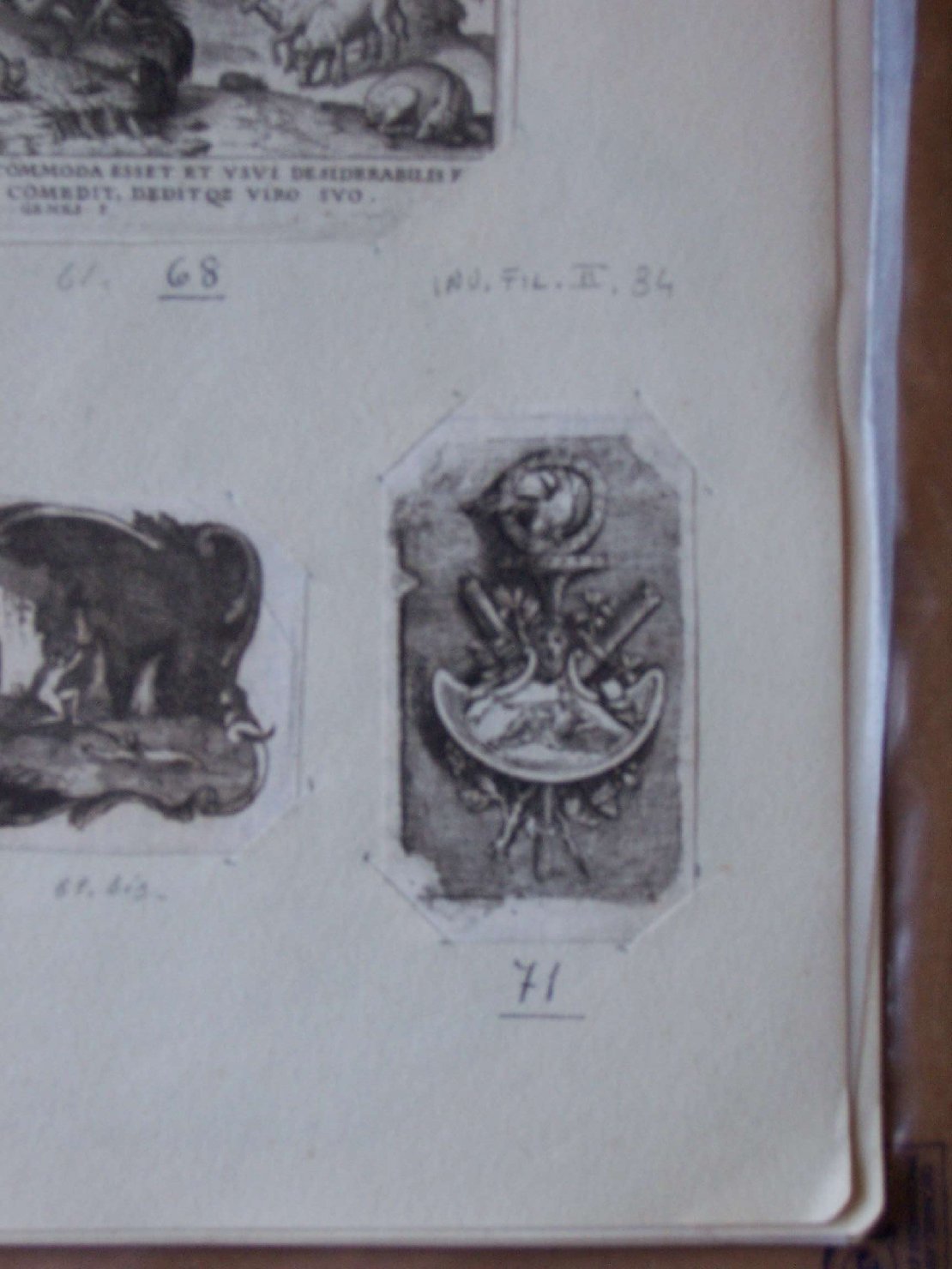 trofeo di armi (stampa) - ambito europeo (sec. XVIII)