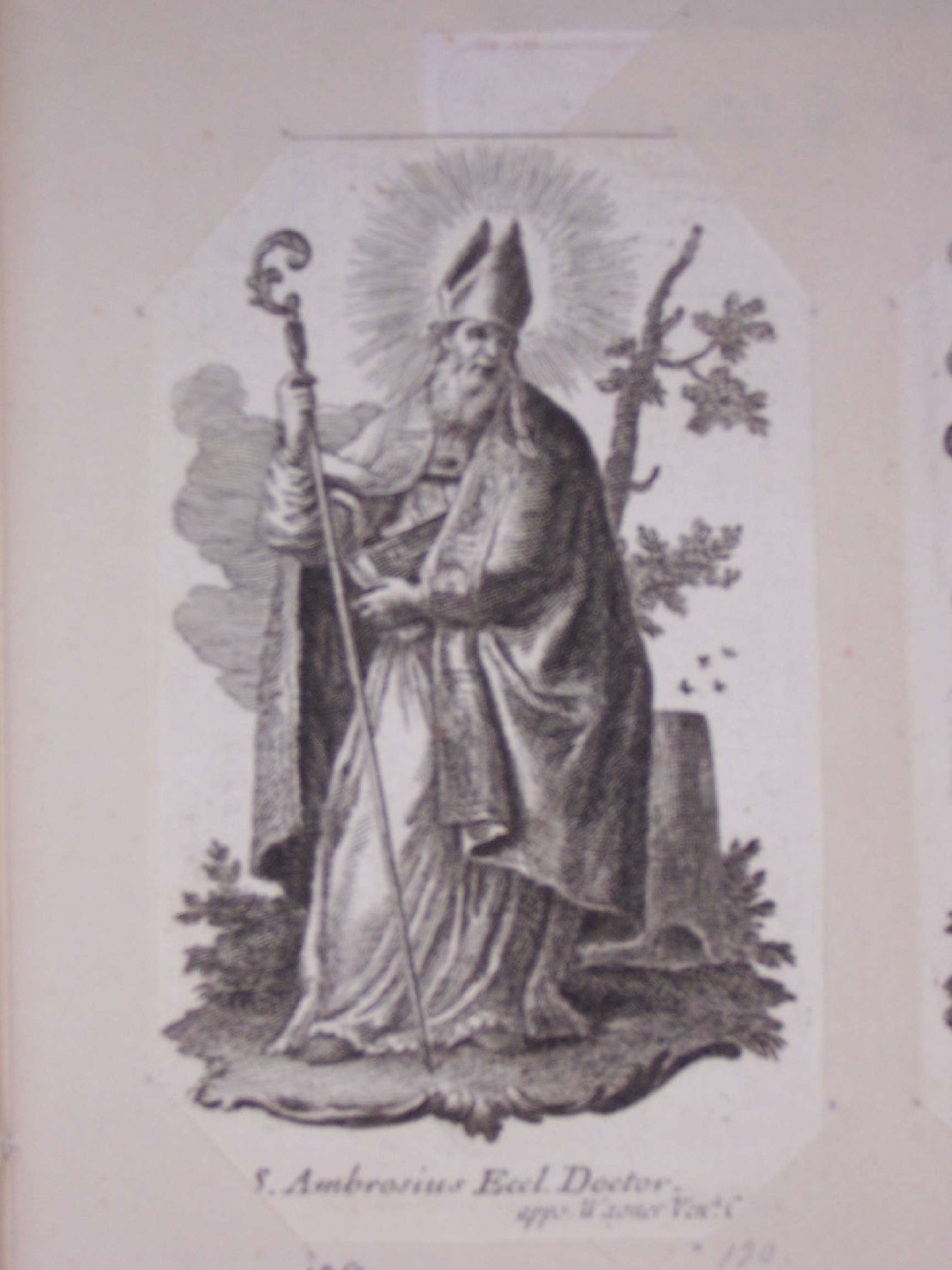 Sant'Agostino (stampa) di Wagner Joseph (sec. XVIII)