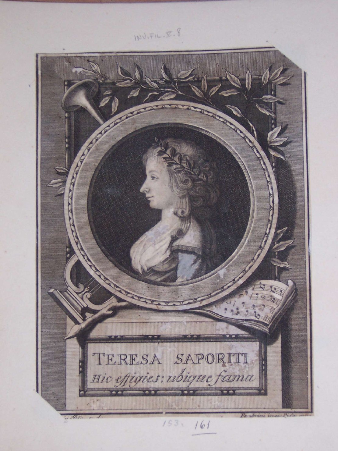 ritratto di donna (stampa) di Fambrini Ferdinando (sec. XVIII)