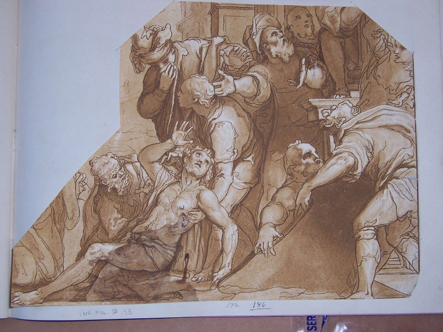 scena di martirio (stampa a colori) - ambito europeo (sec. XVII)