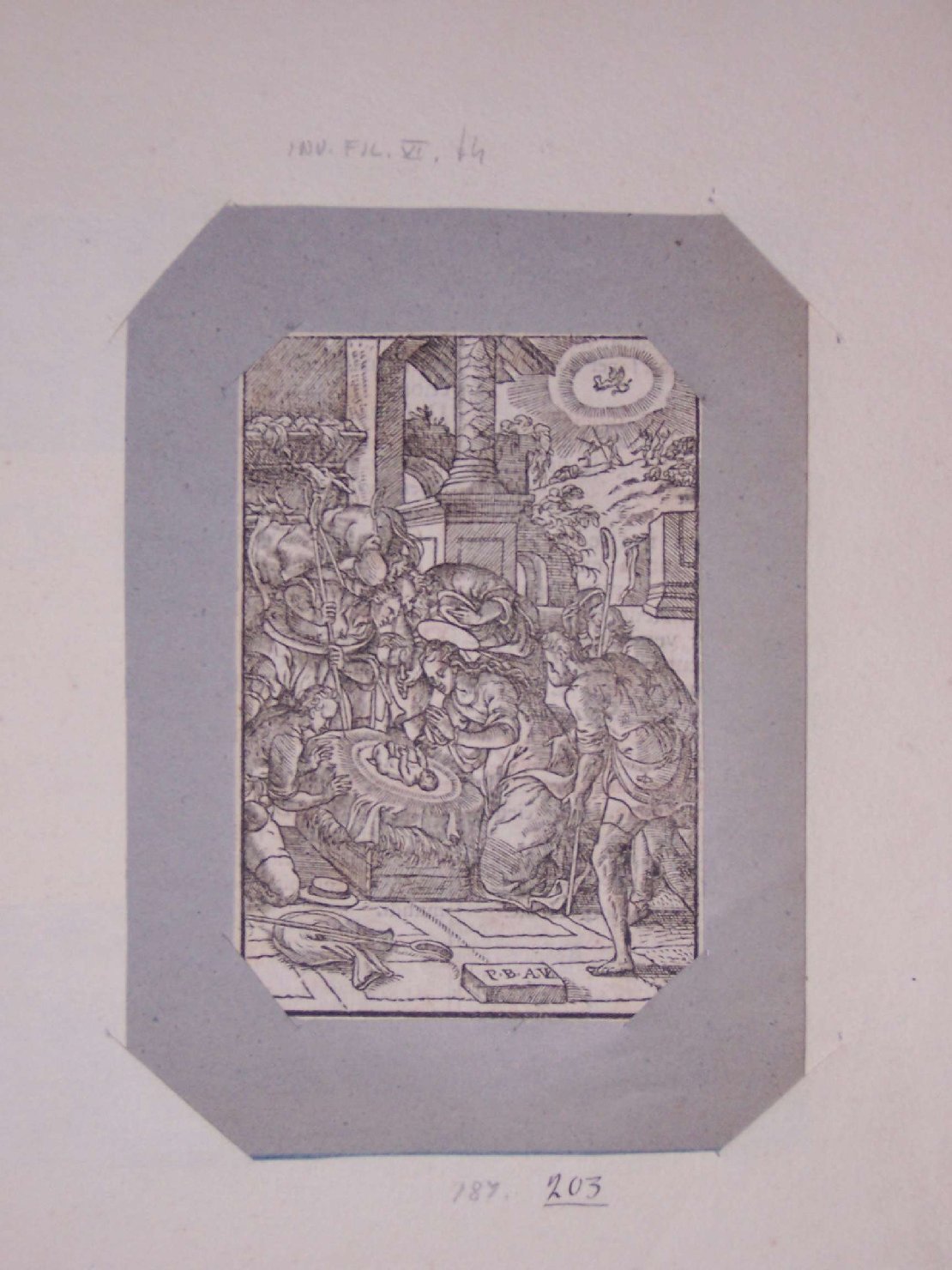 adorazione dei pastori (stampa) - ambito europeo (sec. XVI)