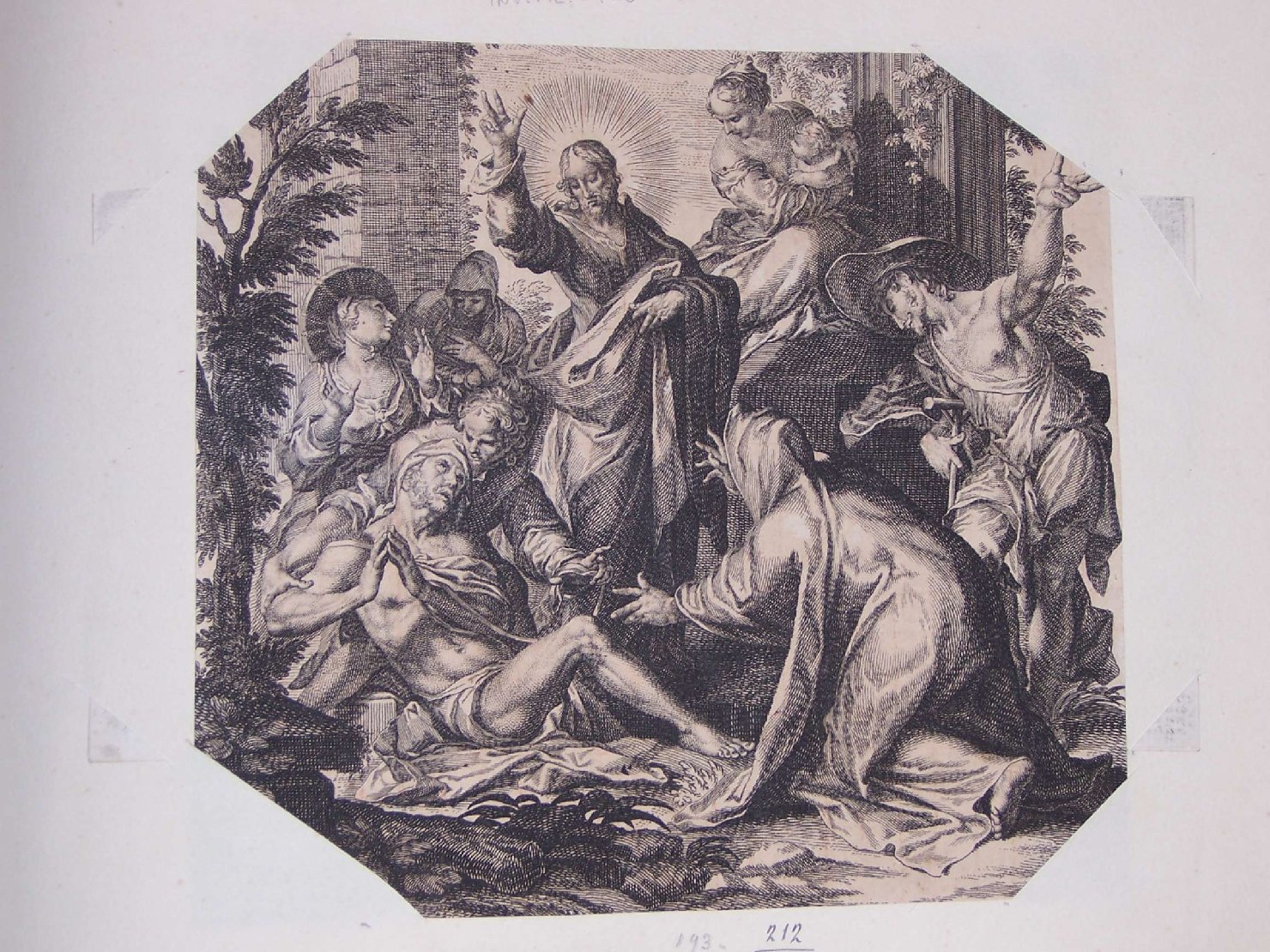 resurrezione di Lazzaro (stampa) - ambito europeo (sec. XVIII)