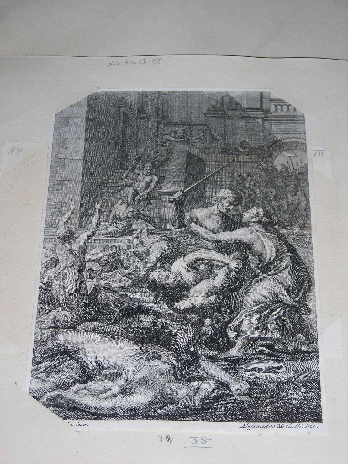 strage degli innocenti (stampa) di Mochetti Alessandro, Poussin Nicolas (sec. XVIII)