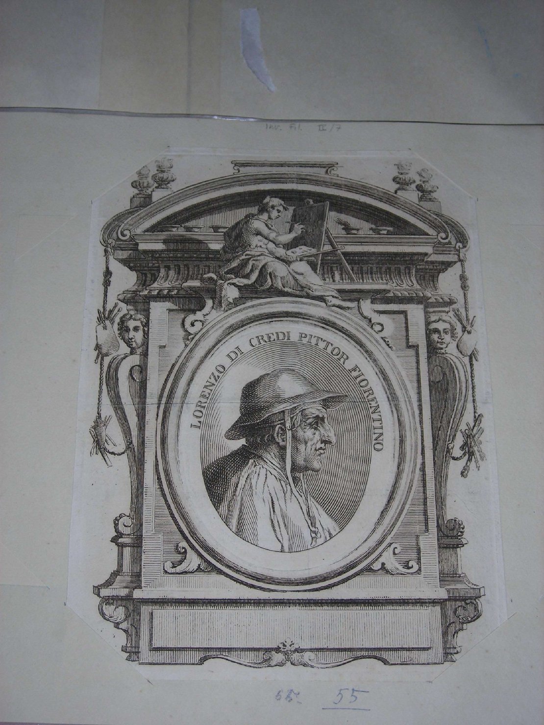 ritratto di Lorenzo di Credi (stampa) - ambito europeo (sec. XVII)