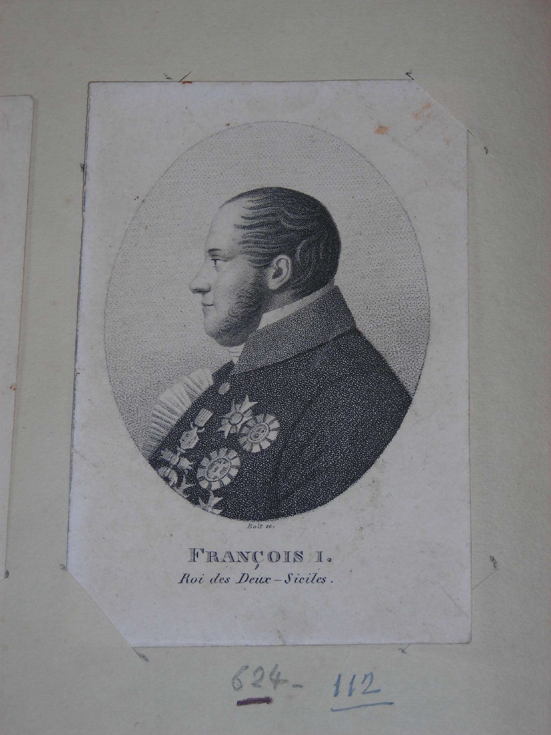 ritratto d'uomo (stampa) di Bolt Johann Friedrich (sec. XIX)