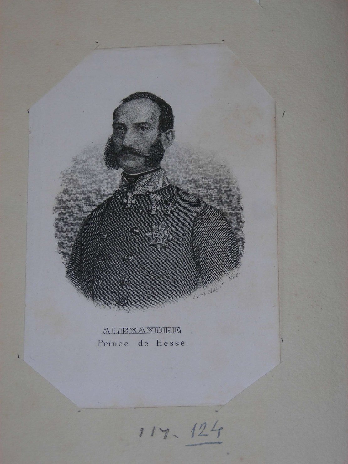 ritratto d'uomo (stampa) di Mayer Carl (sec. XIX)