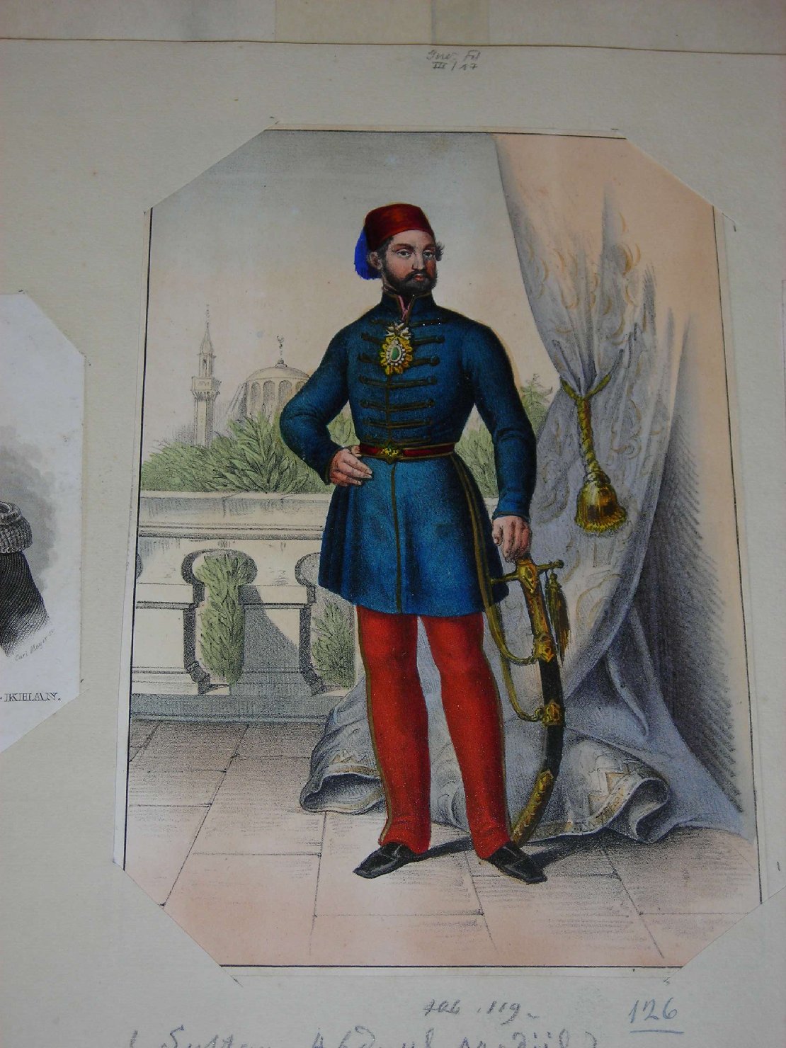 ritratto d'uomo (stampa a colori) - ambito europeo (sec. XIX)