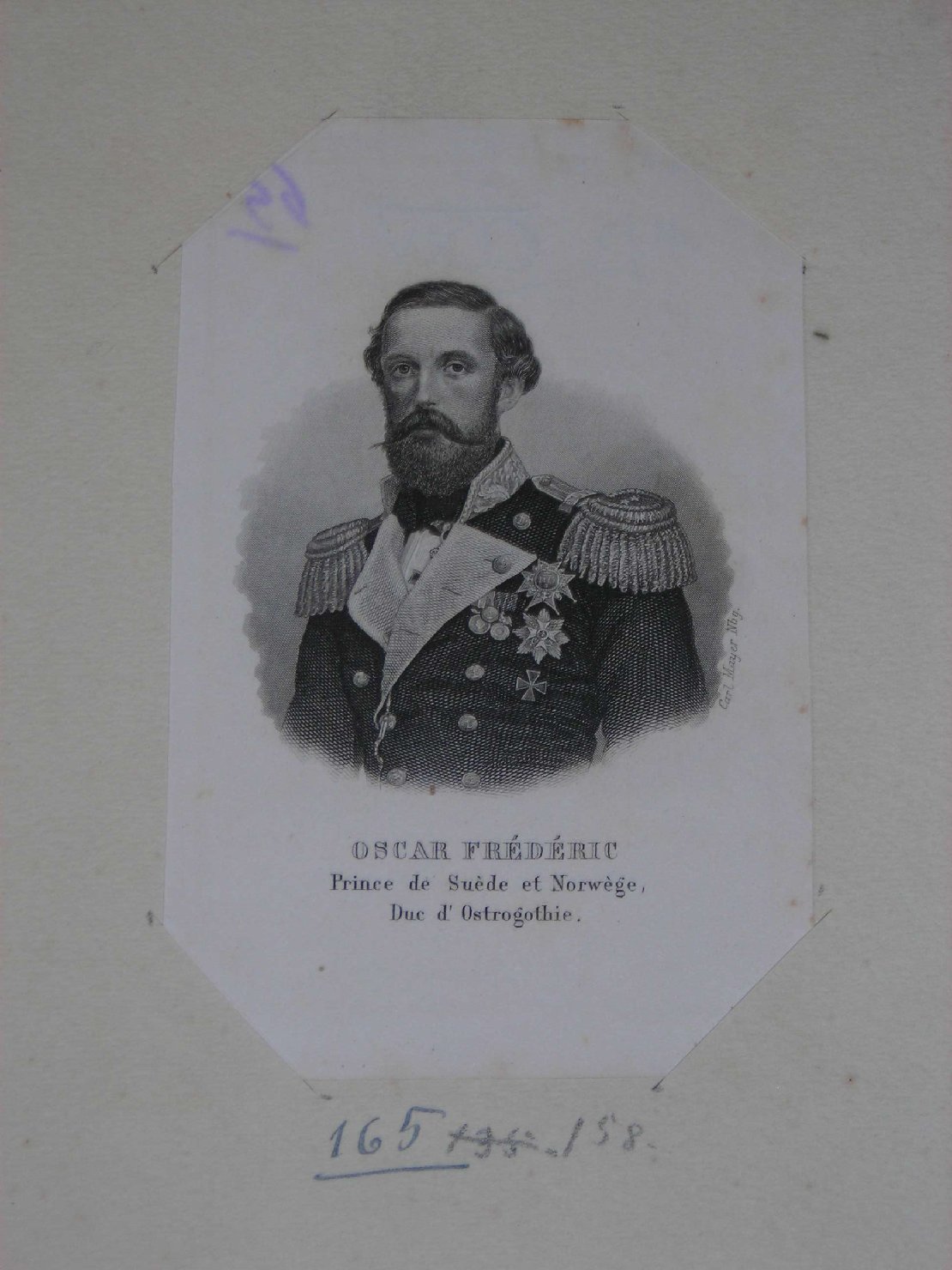 ritratto d'uomo (stampa) di Mayer Carl (sec. XIX)