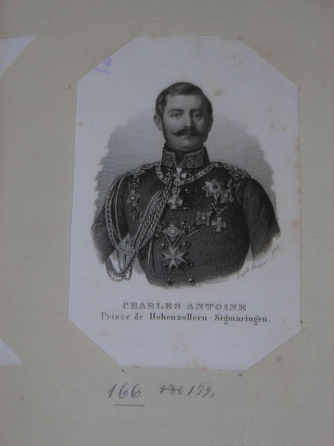 ritratto d'uomo (stampa) di Mayer Carl (sec. XIX)