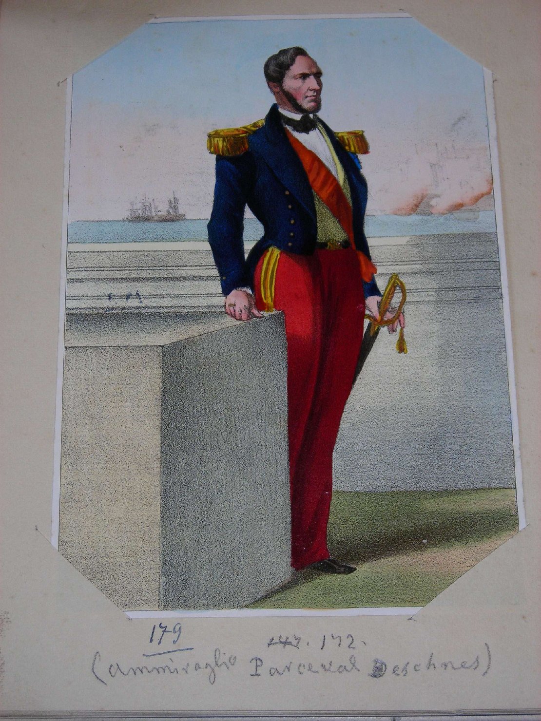 ritratto d'uomo (stampa a colori) - ambito europeo (sec. XIX)