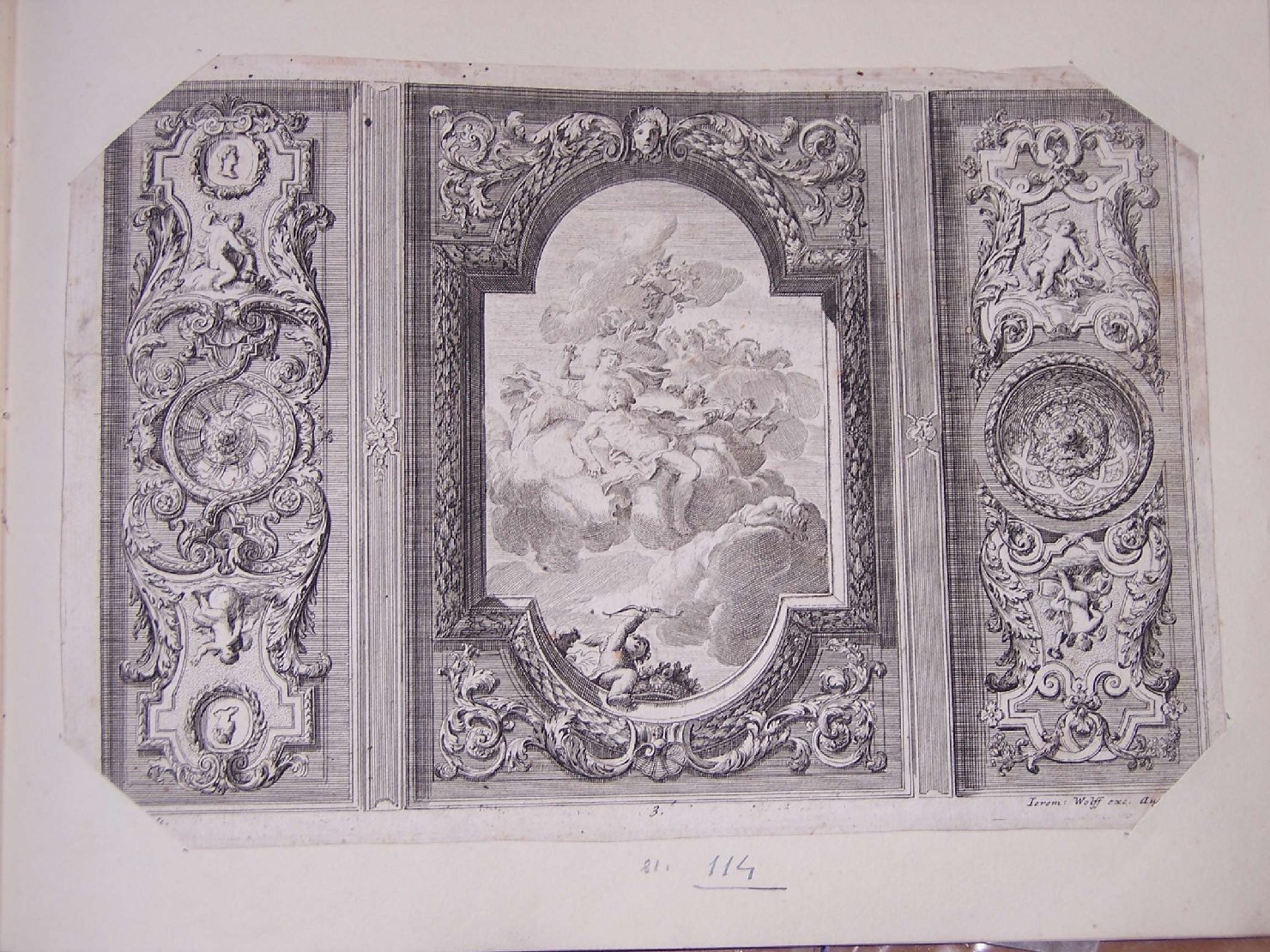 quadratura architettonica (stampa) di Wolff Jeremias (fine/inizio secc. XVII/ XVIII)