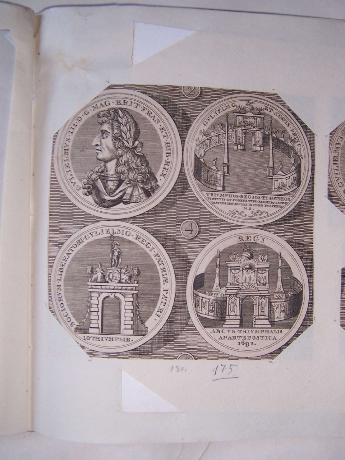 recto e verso di medaglie di Guglielmo III (stampa) - ambito europeo (sec. XVII)