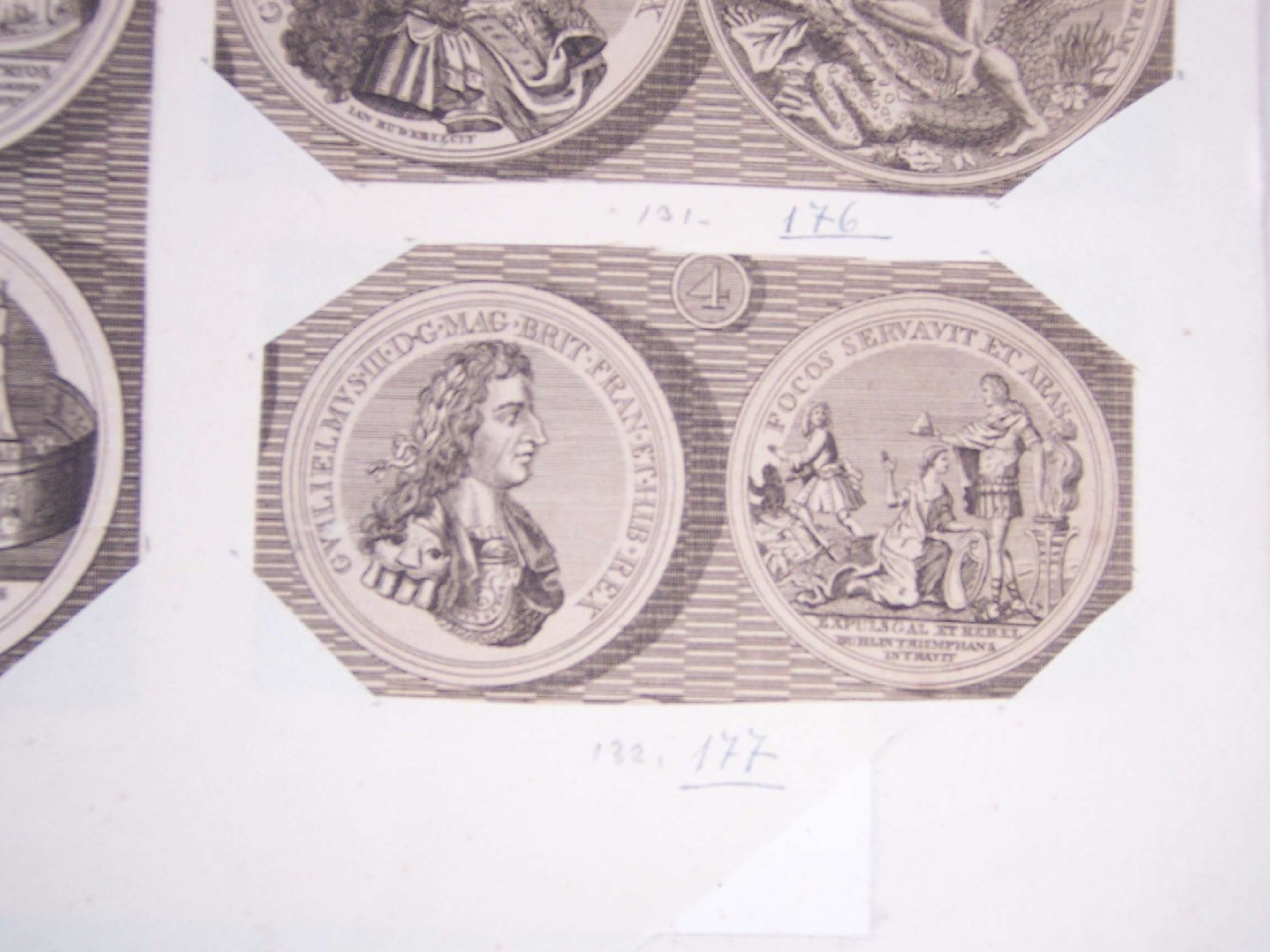 recto e verso di medaglie di Guglielmo III (stampa) - ambito europeo (sec. XVII)
