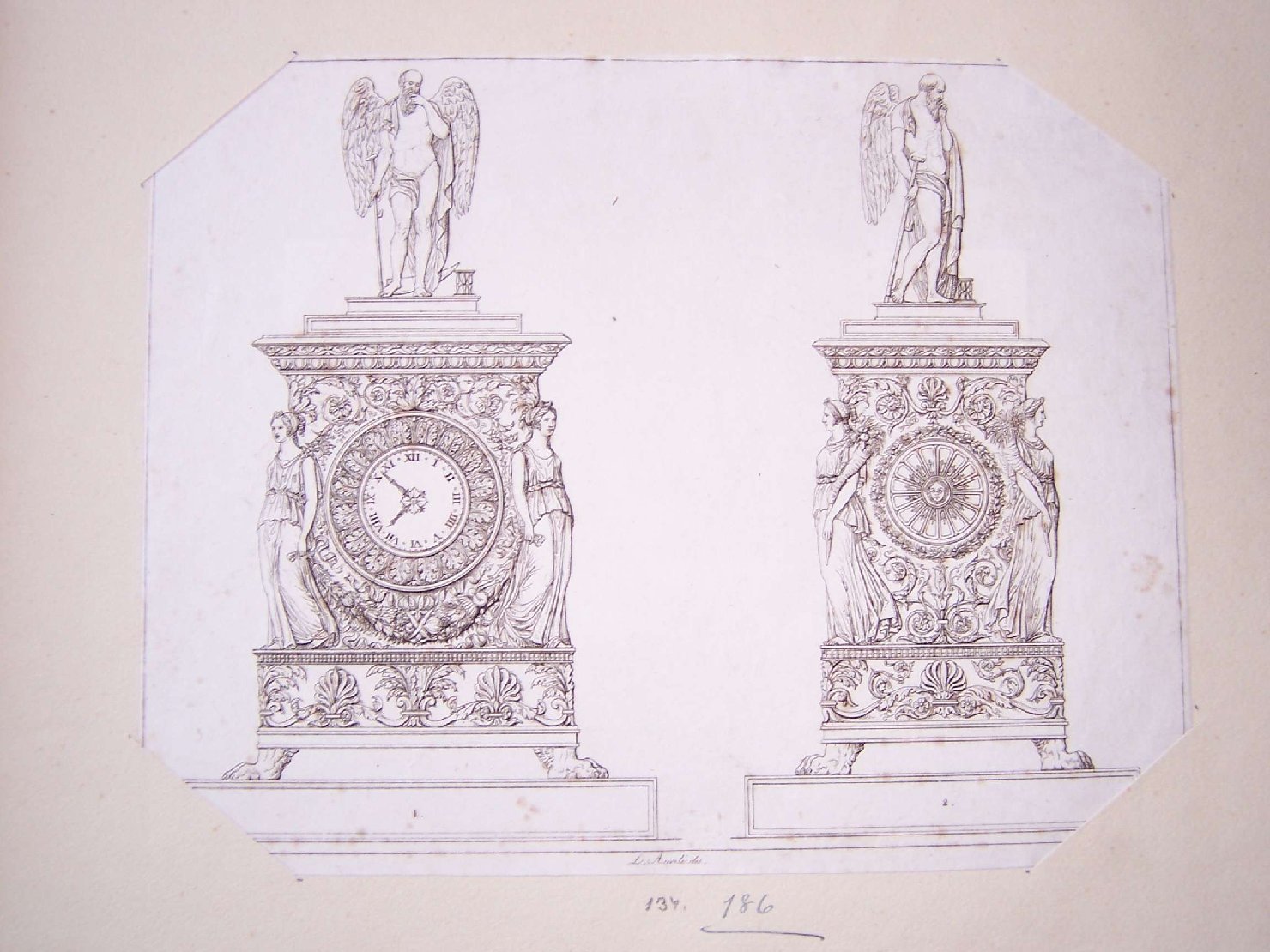 orologio (stampa) di Aureli Lodovico, Paradisi Luigi, Duvelli G (sec. XIX)