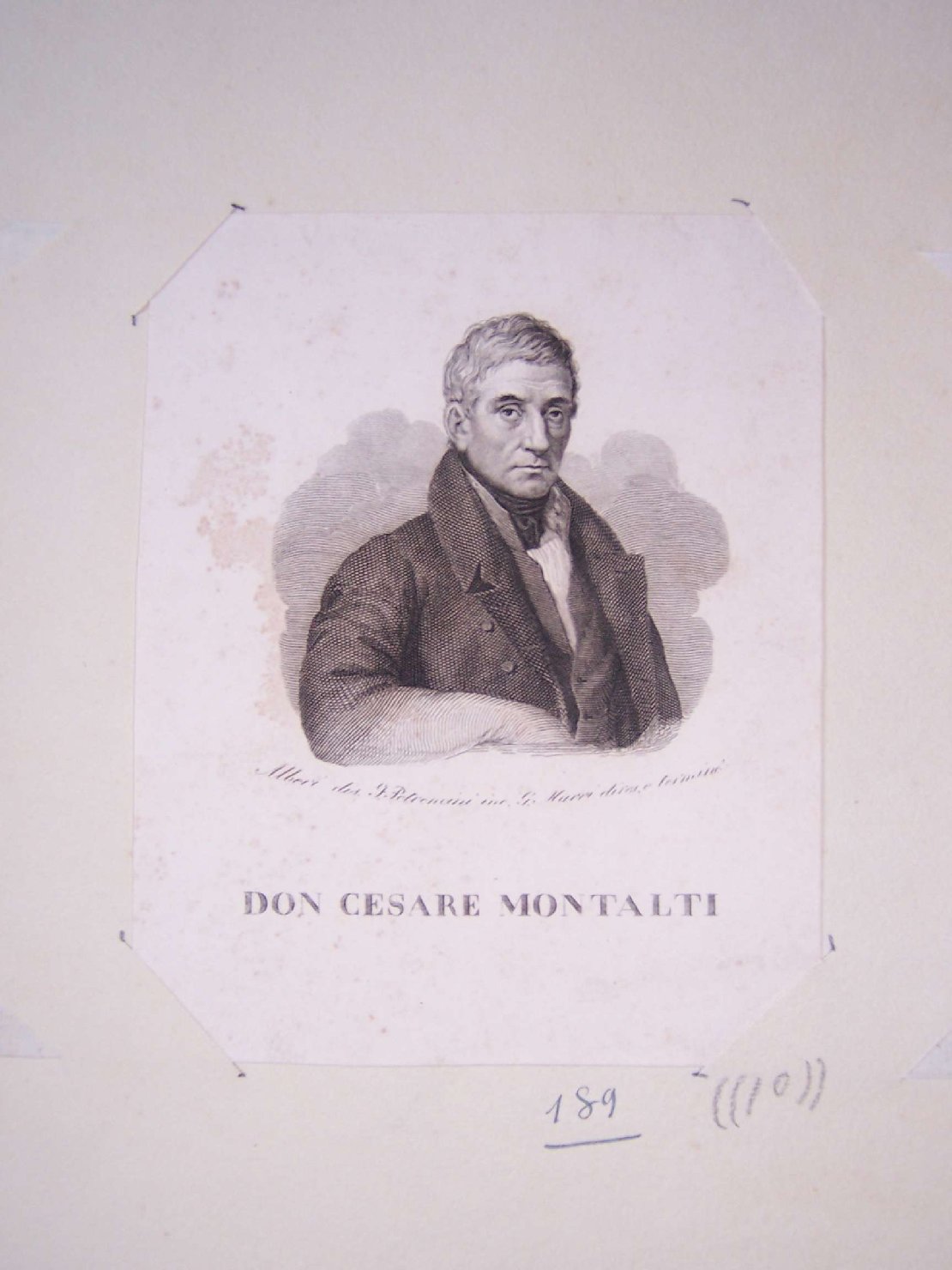 ritratto d'uomo (stampa) di Alberi Clemente, Petroncini Francesco, Marri Giuseppe (sec. XIX)