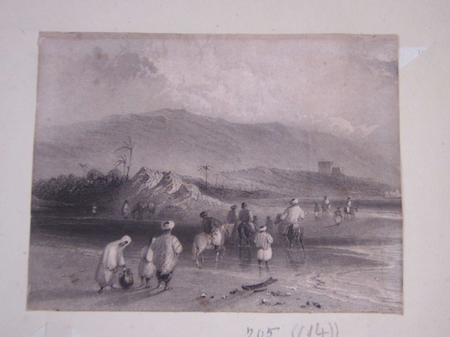 paesaggio fluviale (stampa) - ambito europeo (sec. XIX)