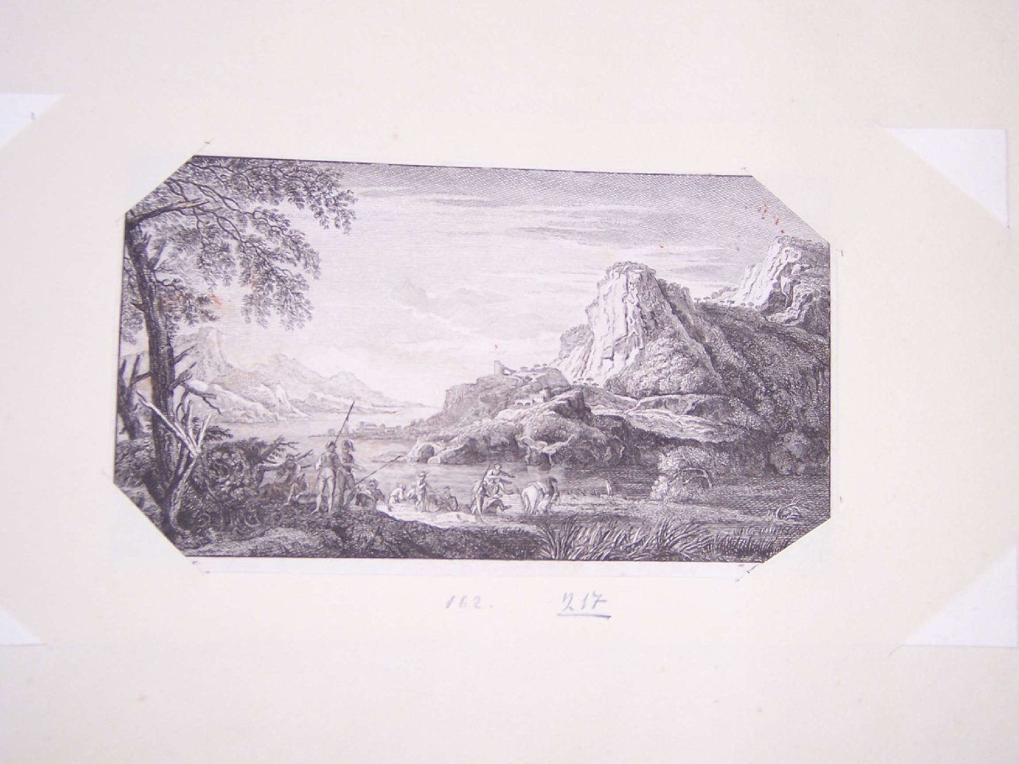 paesaggio fluviale (stampa) di Rosa Salvator, Lasinio Ferdinando (sec. XIX)