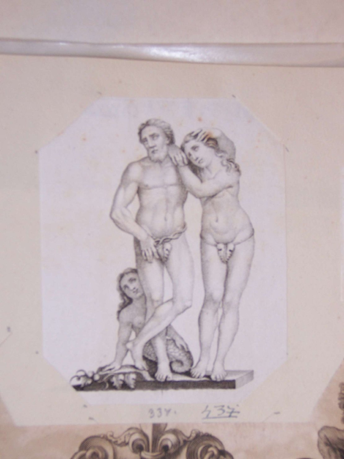 gruppo scultoreo (stampa) - ambito italiano (sec. XIX)