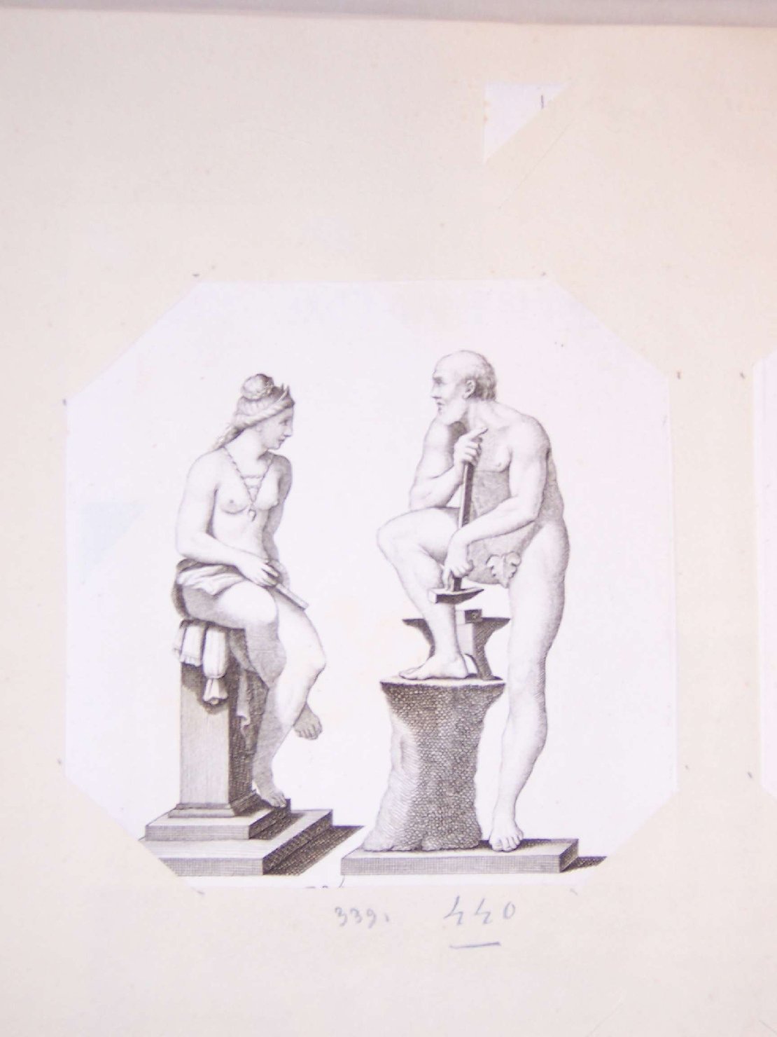 gruppo scultoreo (stampa) - ambito italiano (sec. XIX)