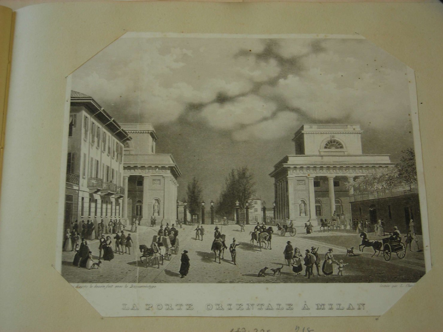 veduta di città (stampa) di Cherbuin Louis (prima metà sec. XIX)