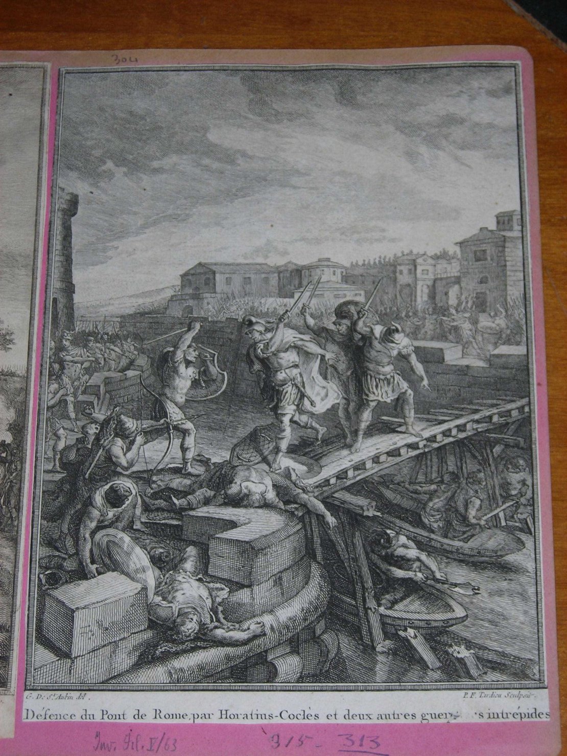 battaglia (stampa) di Tardieu Pierre François, G. de St. Aubin (sec. XVIII)