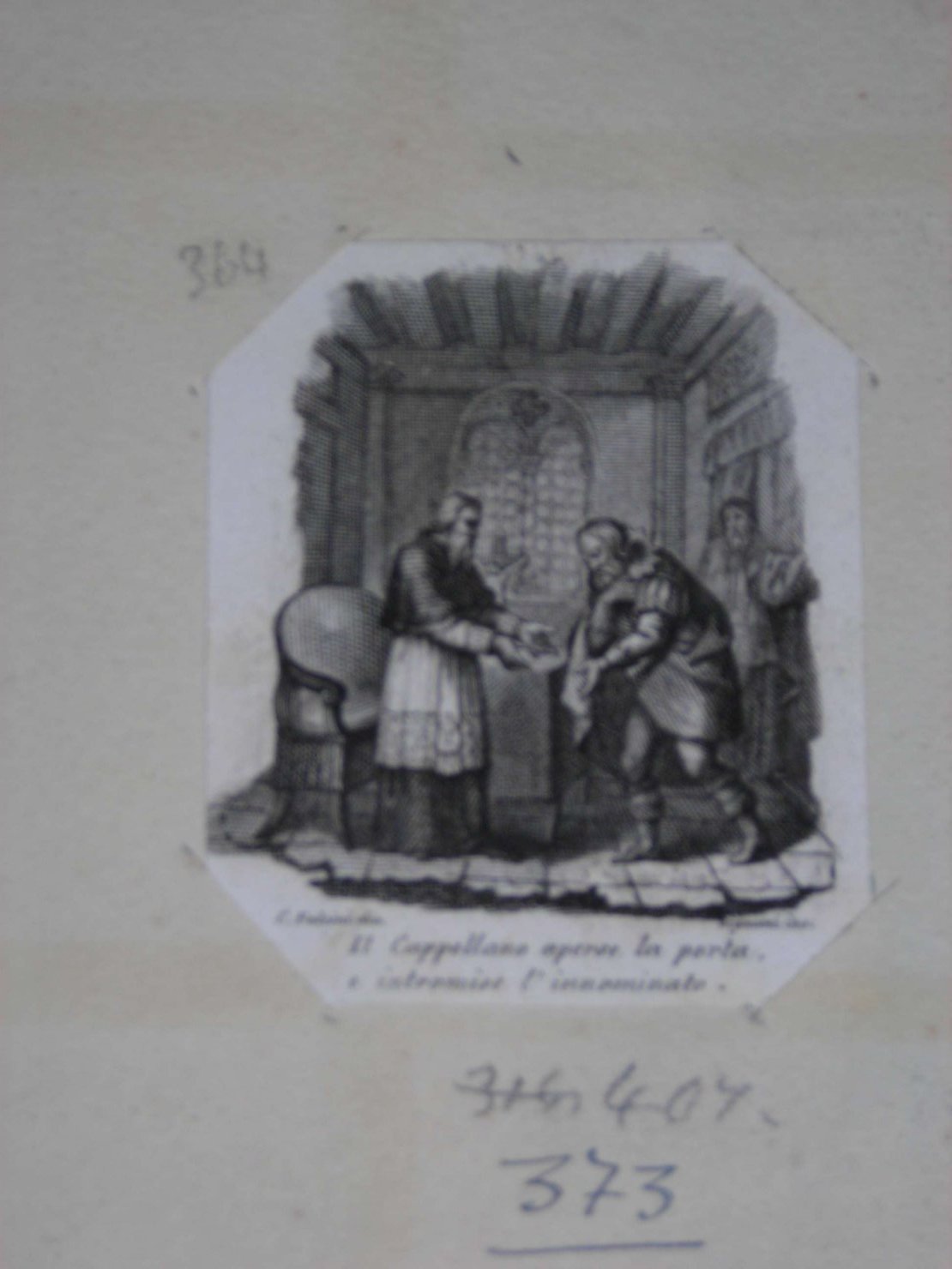 illustrazione di una scena di Promessi Sposi (stampa) di Falcini Carlo, Zignani Marco (sec. XIX)