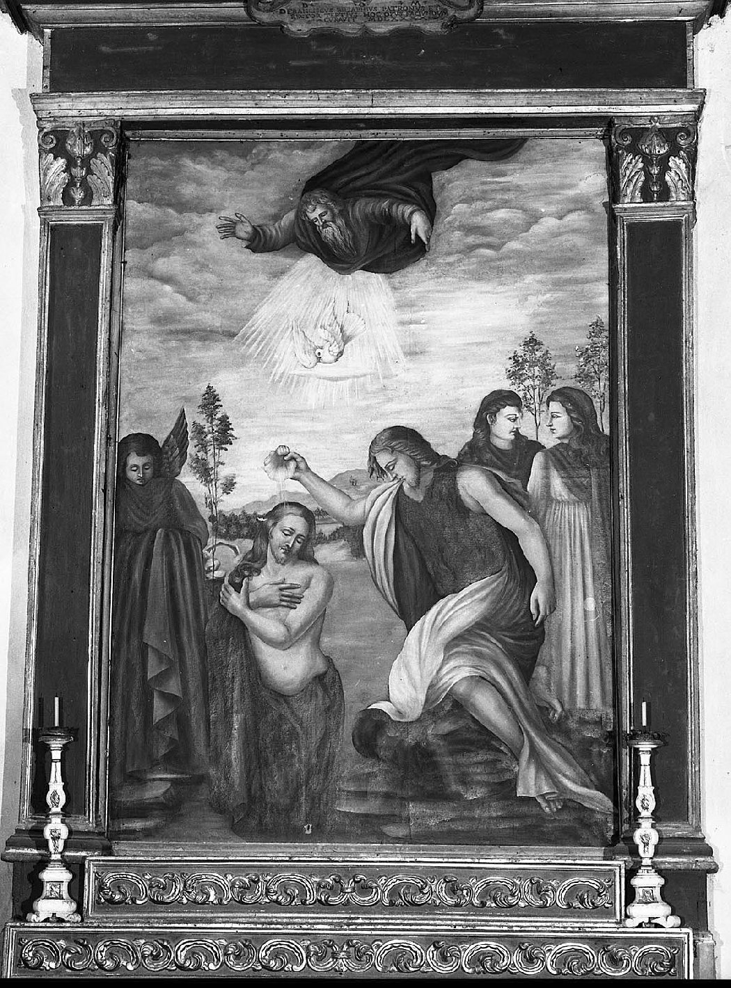 battesimo di Cristo (dipinto) - ambito aretino (sec. XVIII)