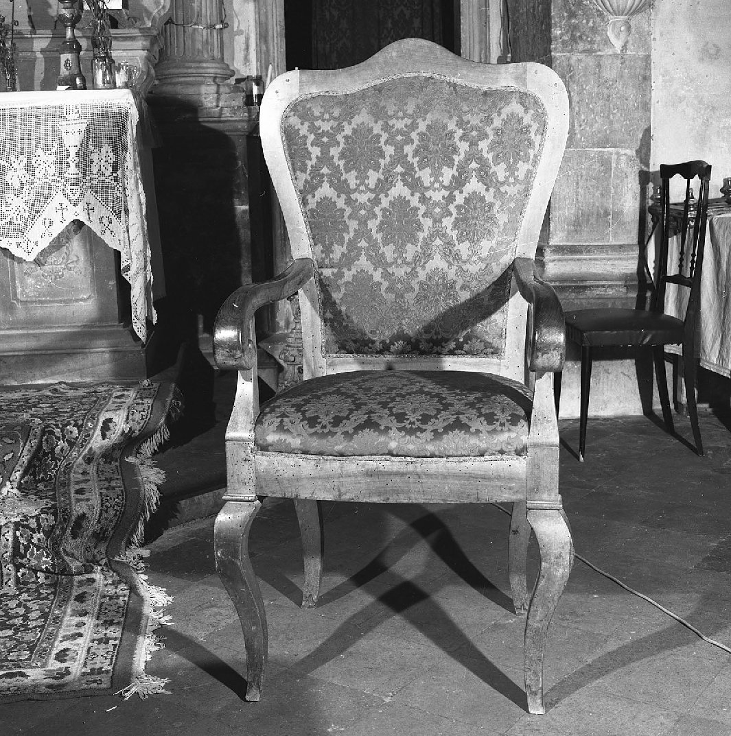 poltrona, opera isolata - bottega toscana (fine/inizio secc. XVIII/ XIX)