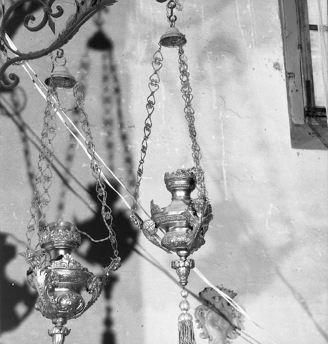 lampada pensile, opera isolata - bottega toscana (sec. XVIII)