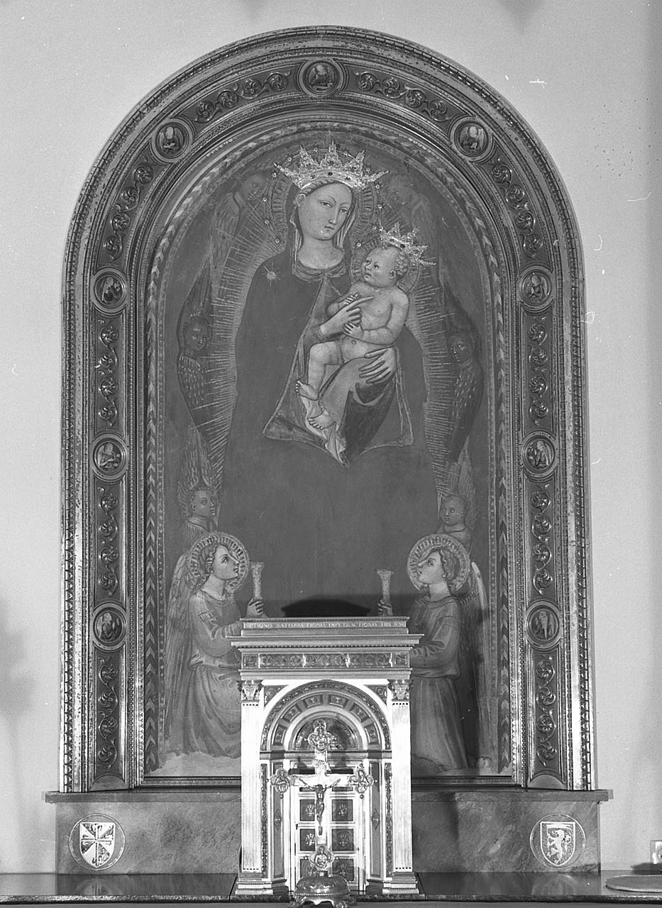 Madonna del Sasso, Madonna in trono con Bambino e angeli (dipinto, opera isolata) - ambito toscano (sec. XV)